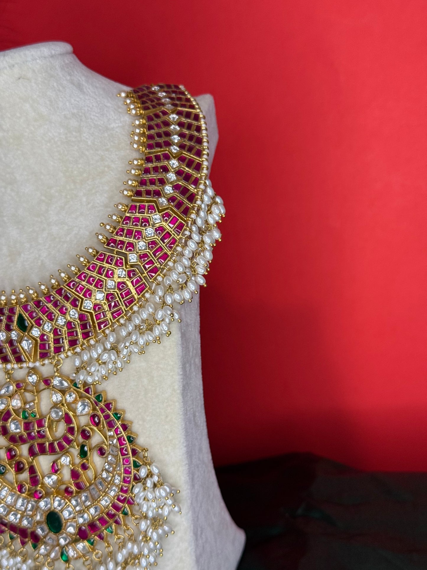 Regal Ruby & Emerald Bridal Necklace