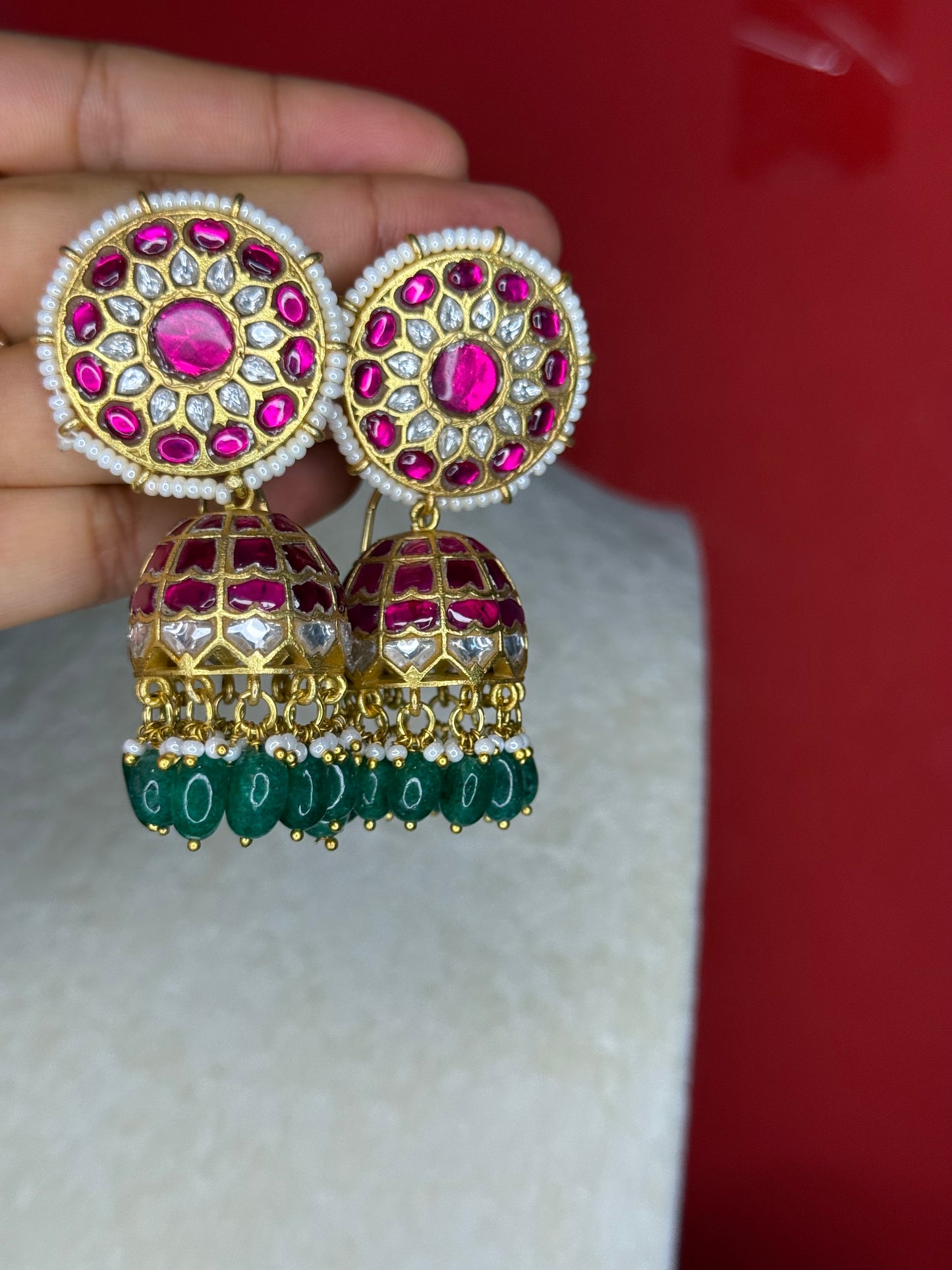 Dazzling design Jadav Kundan Jhumki