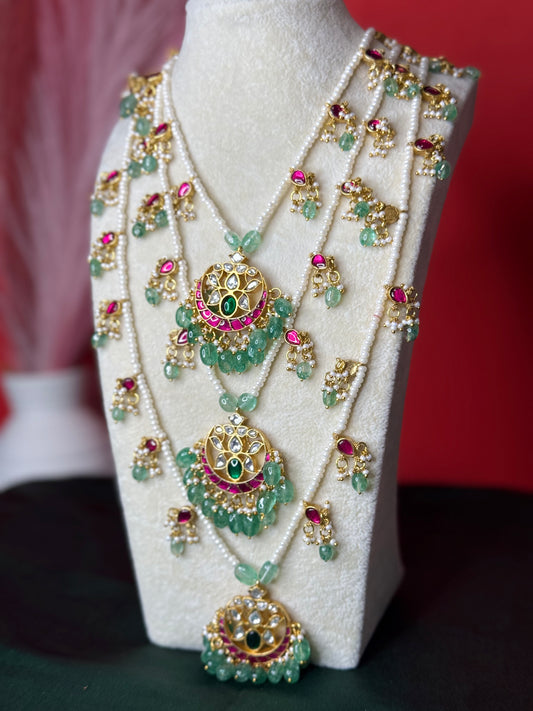 Grand Jadav Kandan step by step pearl mala with lockets