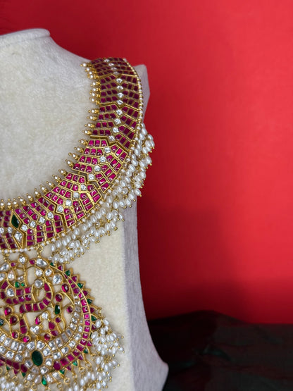 Regal Ruby & Emerald Bridal Necklace