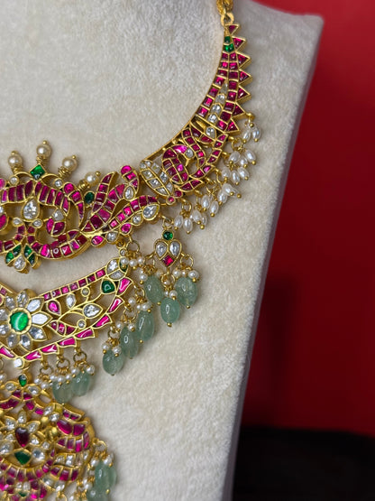 Majestic Ruby & Pearl Kundan Necklace