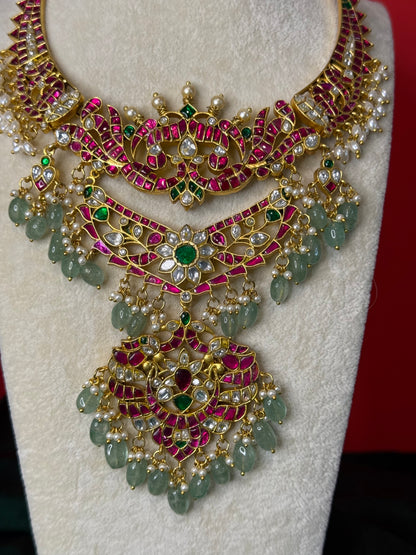 Majestic Ruby & Pearl Kundan Necklace