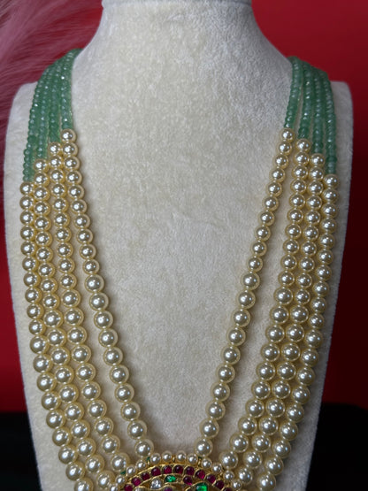 Majestic Peacock Design Jadu Kundan string