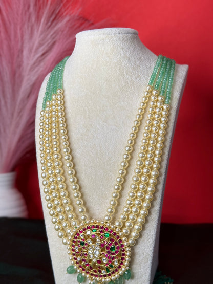 Majestic Peacock Design Jadu Kundan string