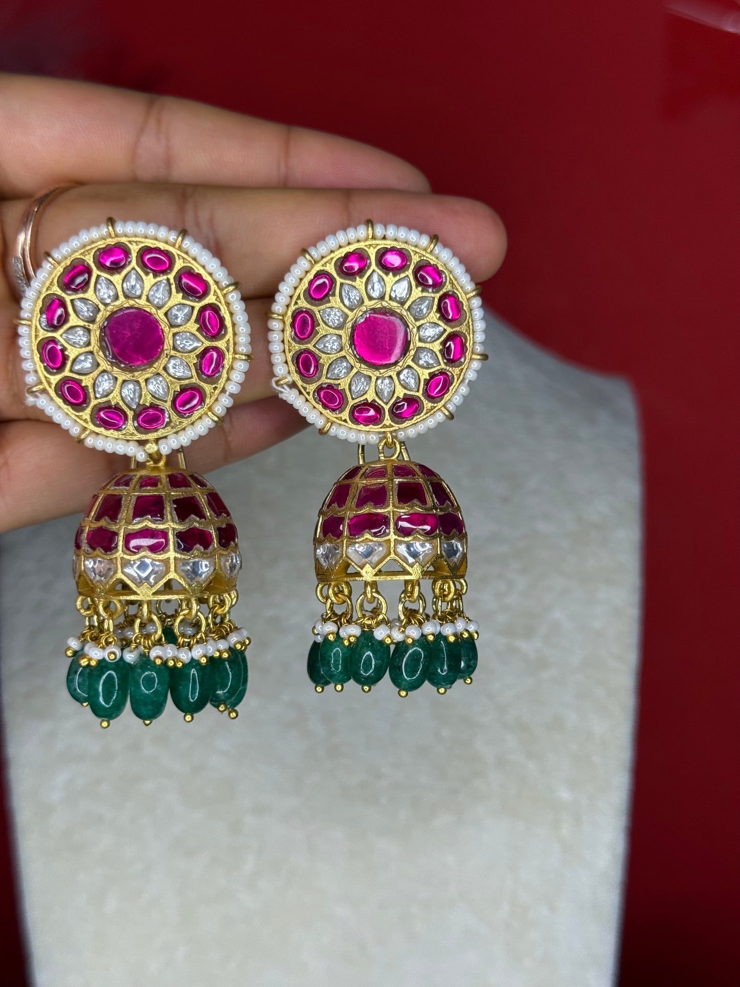 Dazzling design Jadav Kundan Jhumki