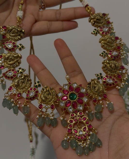 Royal Jadau Kundan Necklace x Nakshi Necklace