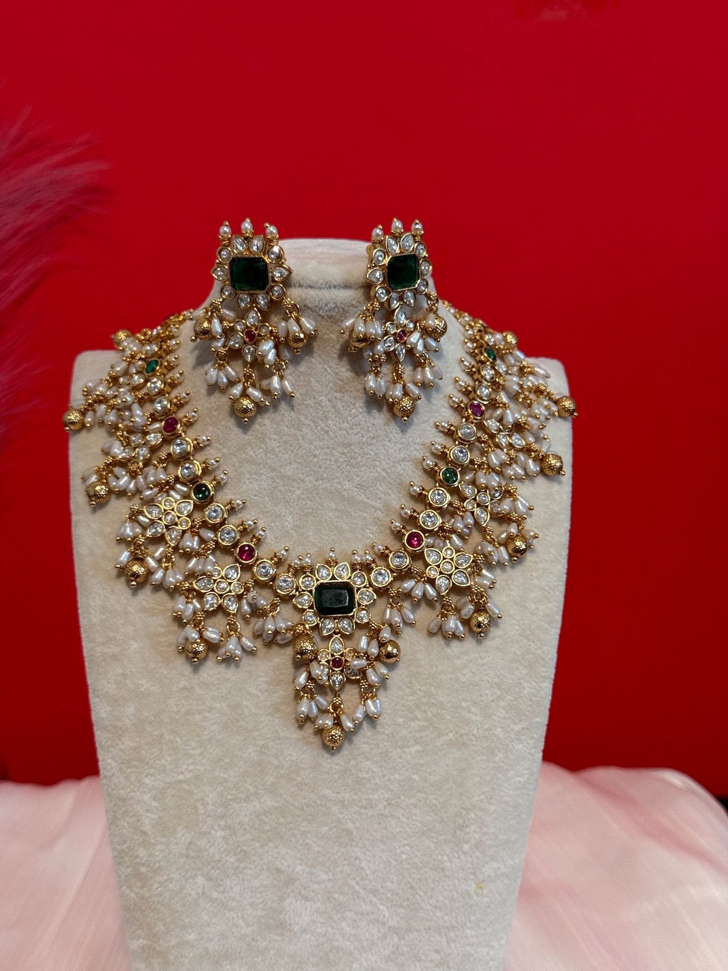 COMBO -CZ Gutta pusalu Necklace Set
